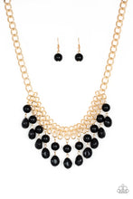 Load image into Gallery viewer, 5th Avenue Fleek - Black and Gold Paparazzi Necklace