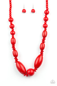 Summer Breezin - Red Paparazzi Necklace