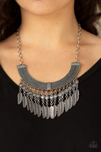 Load image into Gallery viewer, Fierce In Feathers - Silver Paparazzi Necklace - Glam4love