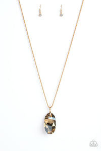 Gemstone Grandeur - Gold Paparazzi Necklace