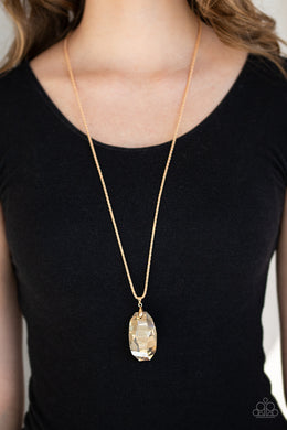 Gemstone Grandeur - Gold Paparazzi Necklace