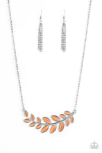 Load image into Gallery viewer, Frosted Foliage - Orange Paparazzi Necklace