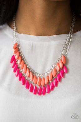 Beaded Boardwalk - Pink Paparazzi Necklace - Glam4love