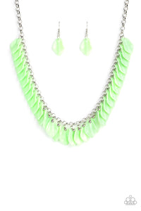 Super Bloom - Green Paparazzi Necklace