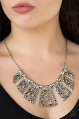 Vintage Vineyard - Silver Paparazzi Necklace