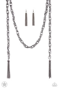 SCARFed for Attention - Gunmetal Paparazzi Necklace - Glam4love