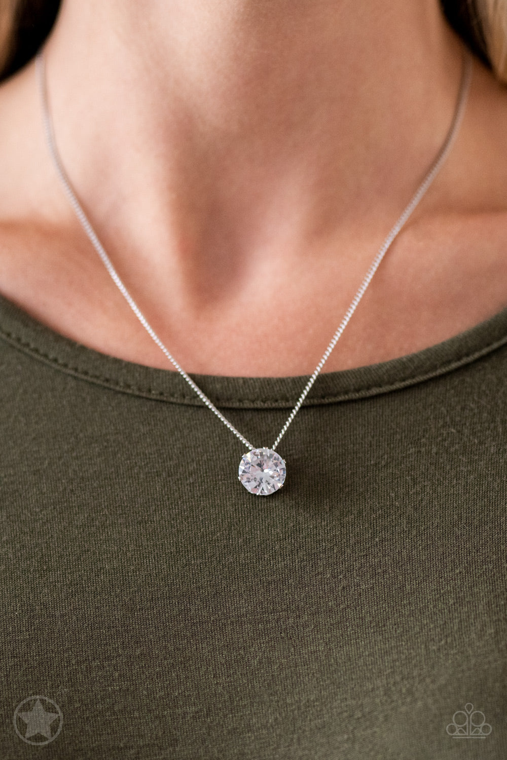 What A Gem - White Paparazzi Necklace - Glam4love