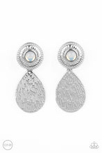 Load image into Gallery viewer, Emblazoned Edge - White Clip earrings