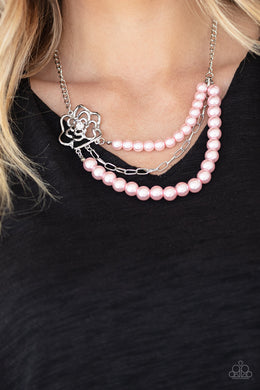 Fabulously Floral - Pink Paparazzi Necklace