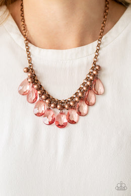 Fashionista Flair - Copper Paparazzi Necklace - Glam4love