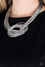 Load image into Gallery viewer, Knotted Knockout - Silver Paparazzi Necklace - Glam4love