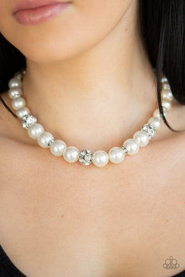 Rich Girl Refinement - White Paparazzi Necklace