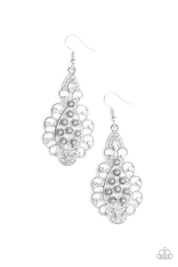 Sprinkle On The Sparkle - Silver Paparazzi Earrings