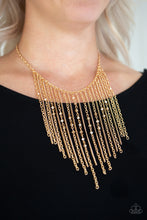 Load image into Gallery viewer, First Class Fringe - Gold Paparazzi Necklace