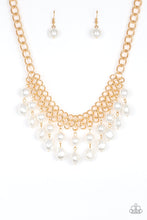 Load image into Gallery viewer, 5th Avenue Fleek - Gold and white Paparazzi Necklace