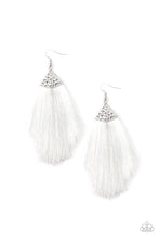 Load image into Gallery viewer, Tassel Temptress - White Earrings