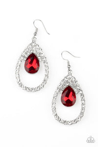Trendsetting Twinkle - Red Earrings