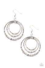 Load image into Gallery viewer, Metallic Ruffle - Silver Earrings