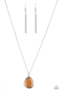 Icy Opalescence - Brown Paparazzi Necklace
