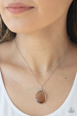 Icy Opalescence - Brown Paparazzi Necklace