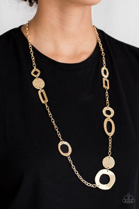 Metro Scene - Gold Paparazzi Necklace - Glam4love