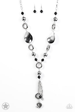 Total Eclipse Of the Heart - Silver Paparazzi Necklace - Glam4love