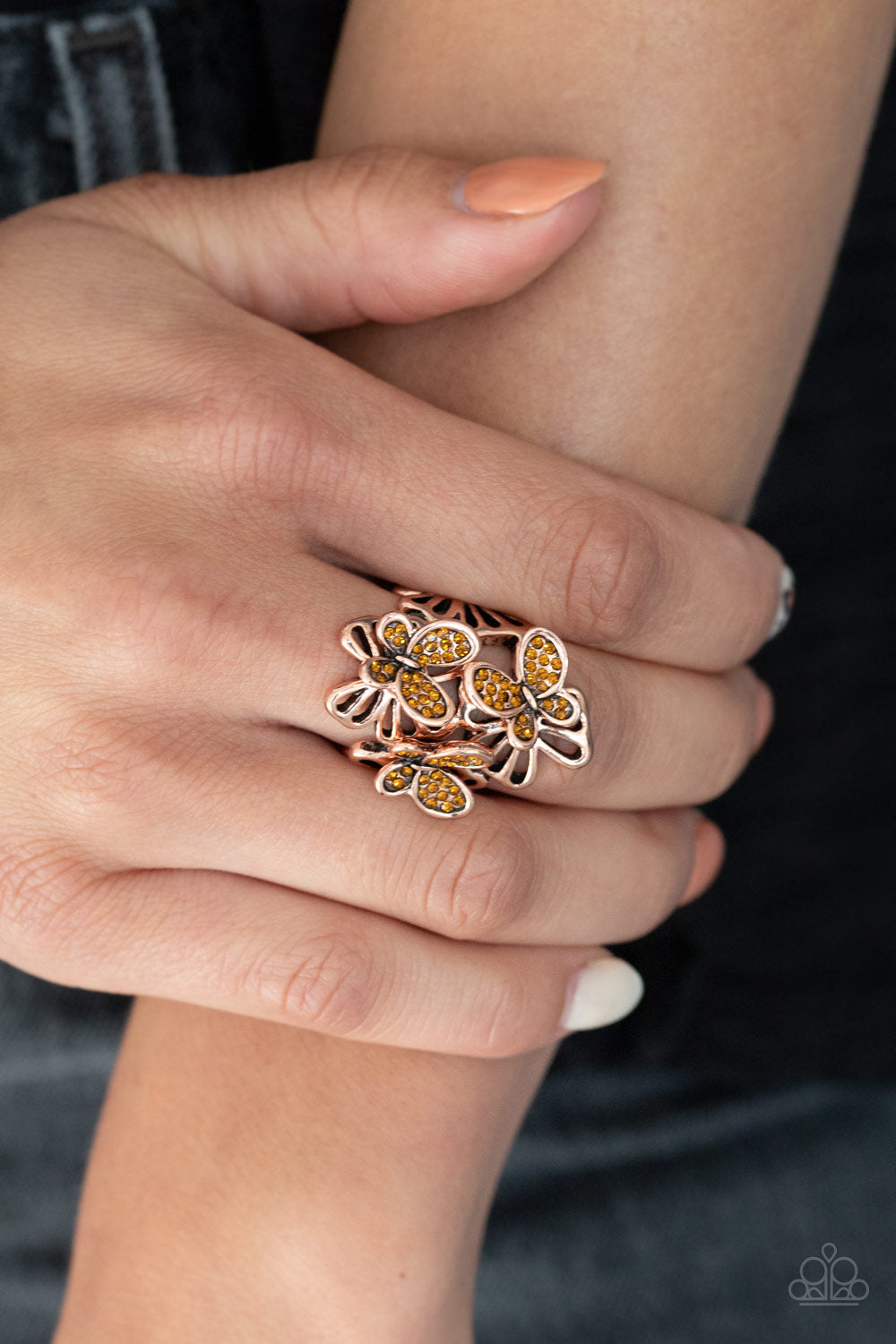 Flighty Flutter - Copper Ring