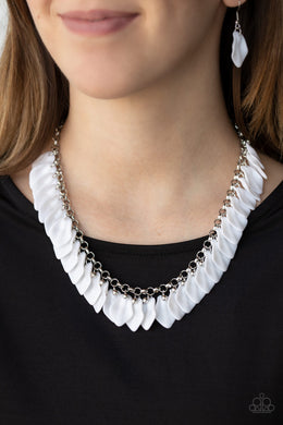 Super Bloom - White  Paparazzi Necklace