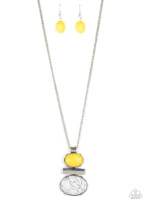 Finding Balance - Paparazzi Necklace Yellow