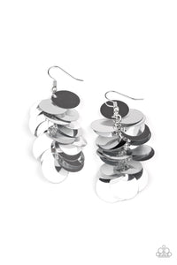 Now You SEQUIN It - Silver Paparazzi Earring