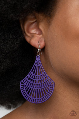 Tropical Tempest - Purple Paparazzi Earrings