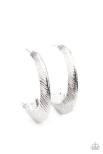 Load image into Gallery viewer, I Double FLARE You - Silver Paparazzi Hoop Earrings