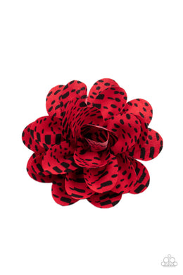 Patterned Paradise - Red Paparazzi Hair Clip