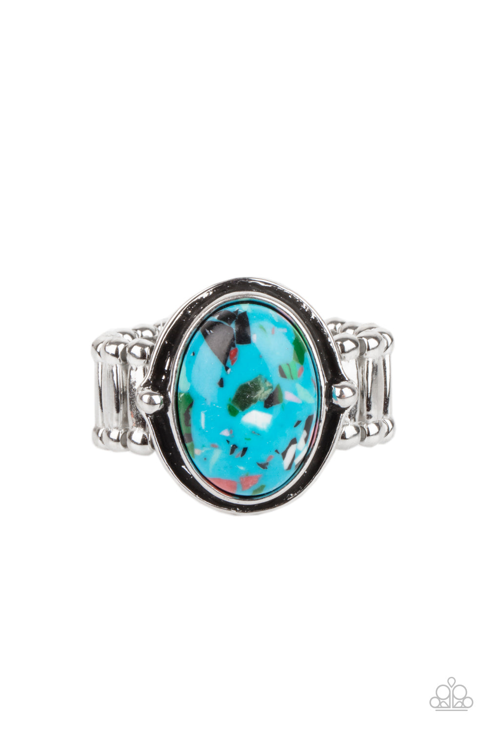Terrifically Terrazzo - Blue Paparazzi Ring