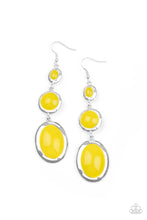 Load image into Gallery viewer, Retro Reality - Yellow Paparazzi Earrings