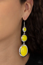 Load image into Gallery viewer, Retro Reality - Yellow Paparazzi Earrings