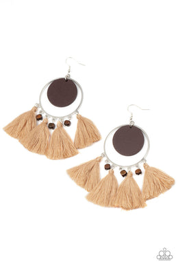 Yacht Bait - Brown Paparazzi Earrings