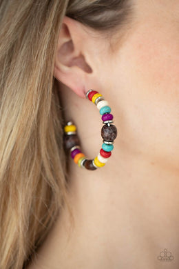 Definitely Down-To-Earth - Multi Paparazzi Earrings