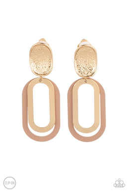 Melrose Mystery - Brown Paparazzi Earrings