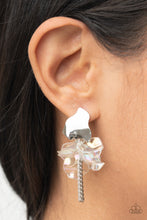 Load image into Gallery viewer, Harmonically Holographic - White Paparazzi Earrings