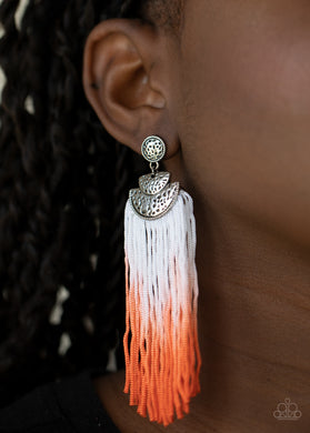 DIP It Up - Orange Paparazzi Earrings