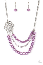 Load image into Gallery viewer, Fabulously Floral - Purple Paparazzi Necklace