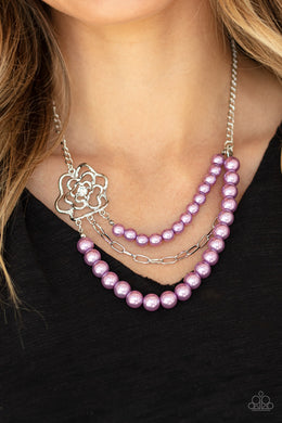 Fabulously Floral - Purple Paparazzi Necklace