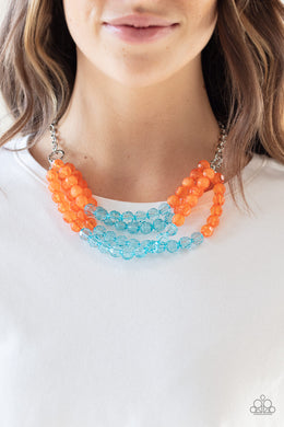 Summer Ice - Orange Paparazzi Necklace