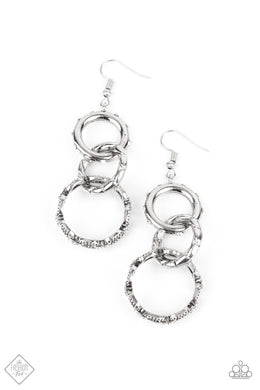 Shameless Shine - White Paparazzi Earrings