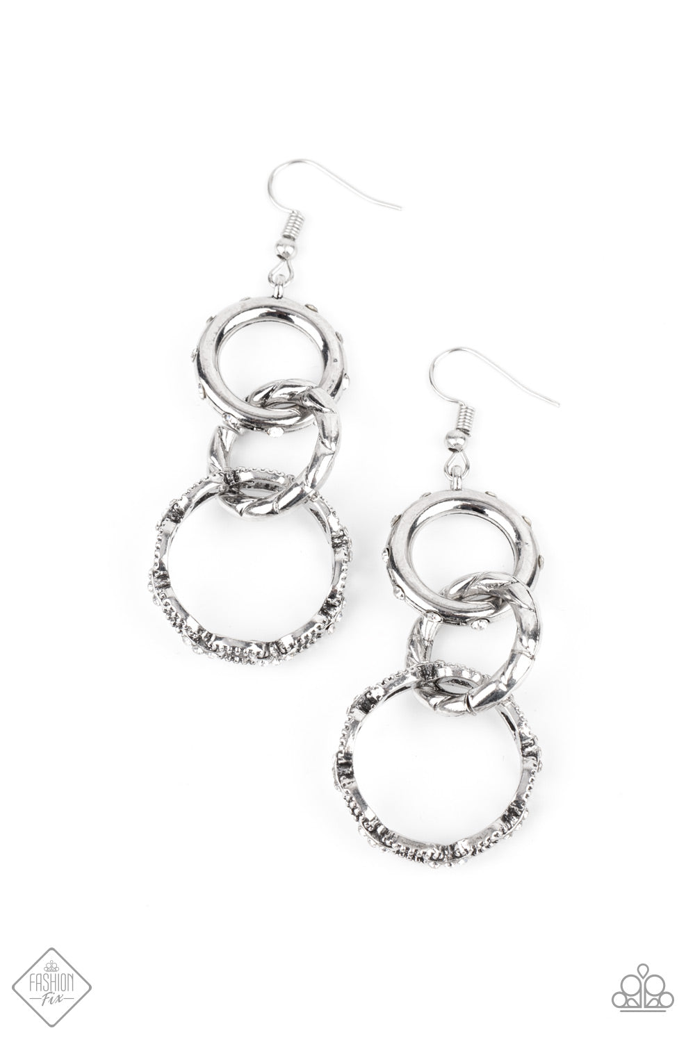 Shameless Shine - White Paparazzi Earrings