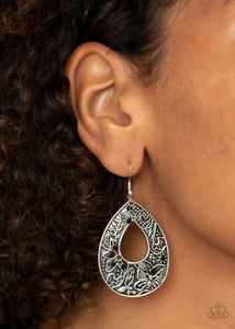 Botanical Butterfly - Black Paparazzi Earrings