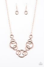 Load image into Gallery viewer, Going In Circles - Rose Gold Paparazzi Necklace - Glam4love