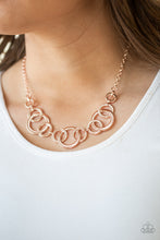 Load image into Gallery viewer, Going In Circles - Rose Gold Paparazzi Necklace - Glam4love