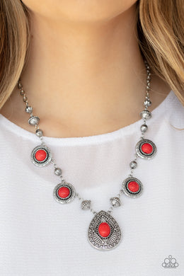 Mayan Magic - Red Paparazzi Necklace